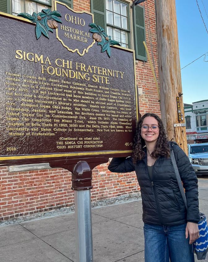 Norrie White at the Sigma Chi founding site